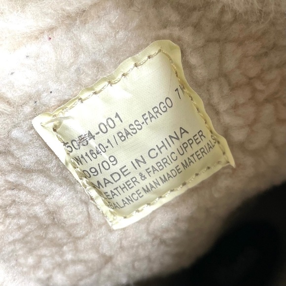 Bass Fargo Pull-On Knit and Suede Leather Boots With Tassel and Faux Fur Size 7 - Picture 11 of 12